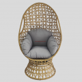 Guangdong Factory Plastic Resin Rattan UV Resistant Durable Patio Swiveling Egg Chair