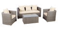 Guangdong Factory All Weather Waterproof and Sun Resistant Resin PE Rattan Sofa Set 