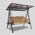 Modern Metal Steel Aluminum Frame Patio Swing Outdoor 3 Seats Garden Swing Chair