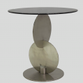 Glass top stainless steel side table coffee table for outdoor indoor living room 